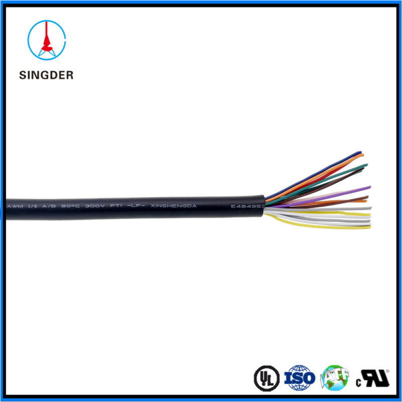Flexible Silicone Rubber Coated Multi Conductor Cable with PVC Jacket