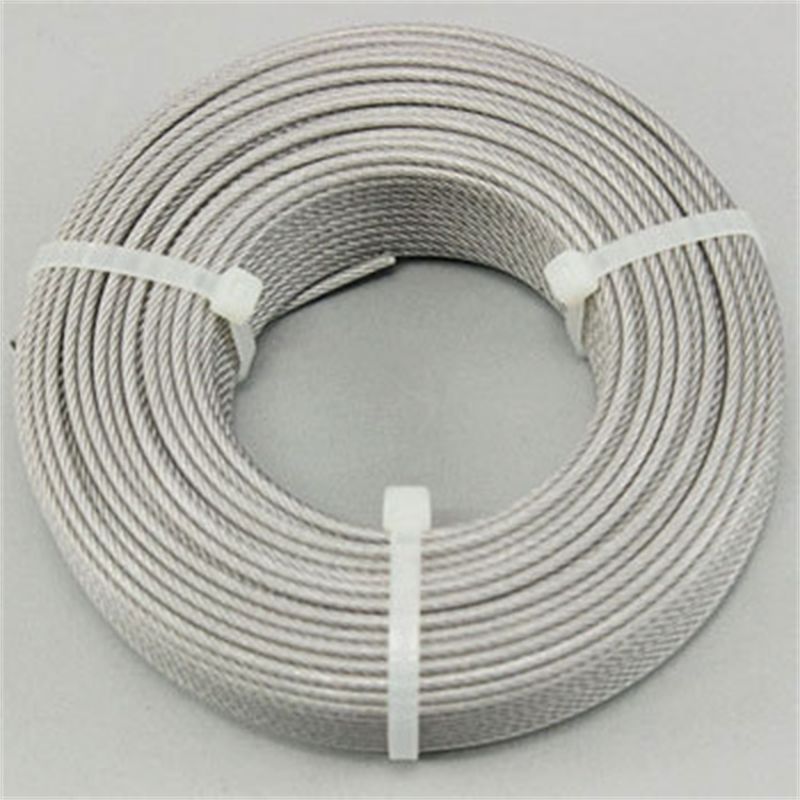 Ss 304 316 1X7 Nylon Coated 0.3 to 2.0mm Stainless Steel Wire Rope Made in China High Tensile Quality for Fishing