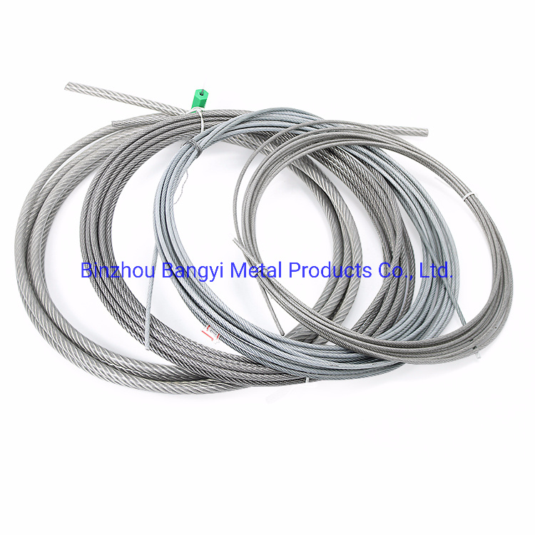 2.0mm-8.5mm PVC Bright Plastic Coated Steel Wire Rope
