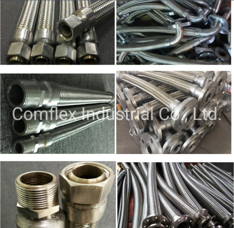 304/316L/321 Stainless Steel Braided Metallic Flexible Hose with Flange or Fitting^
