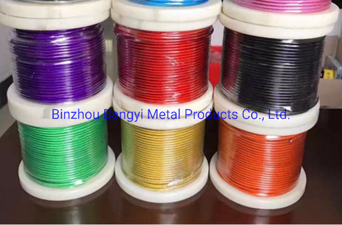 Factory Supply Customized Color PVC Plastic Coated Steel Wire Rope