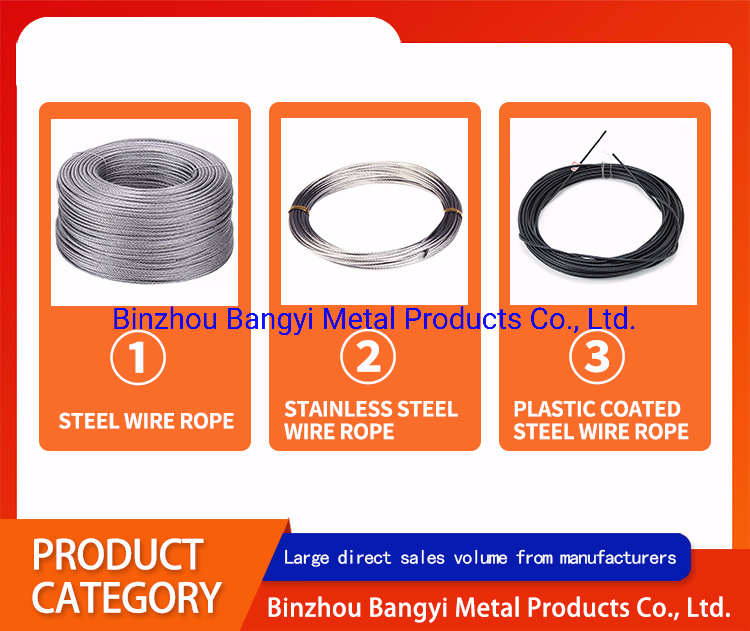 Plastic PVC Coated Wire Rope for Brake Line