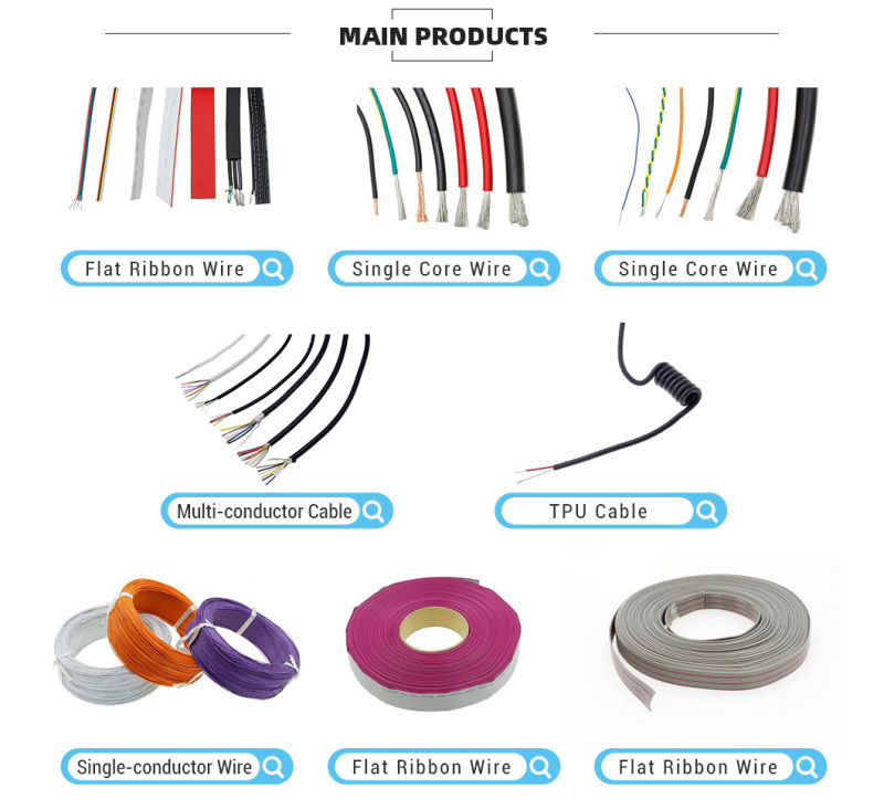 Flexible Silicone Rubber Coated Multi Conductor Cable with PVC Jacket