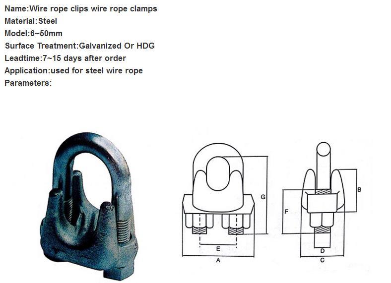 Wire Rope Clips Wire Rope Clamps