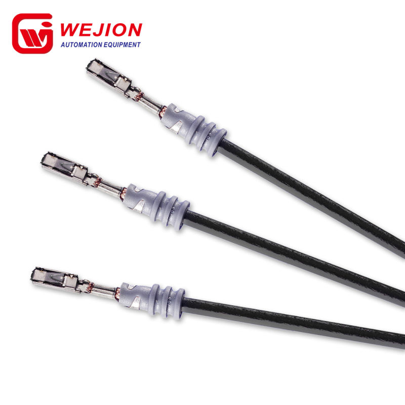WJ1056 Fully automatic wire cable double ends with one waterproof terminal connector crimping machine