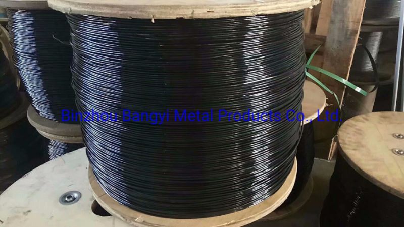 7X7 1.5mm 2mm Black PVC Plastic Coated Wire Rope
