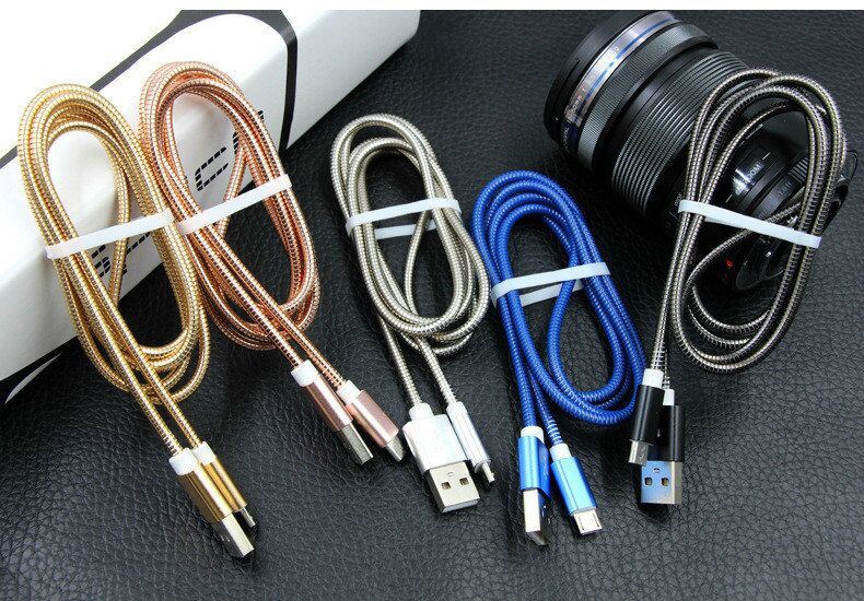 Metal Braided USB Charging Cord and Data Transfer Cord