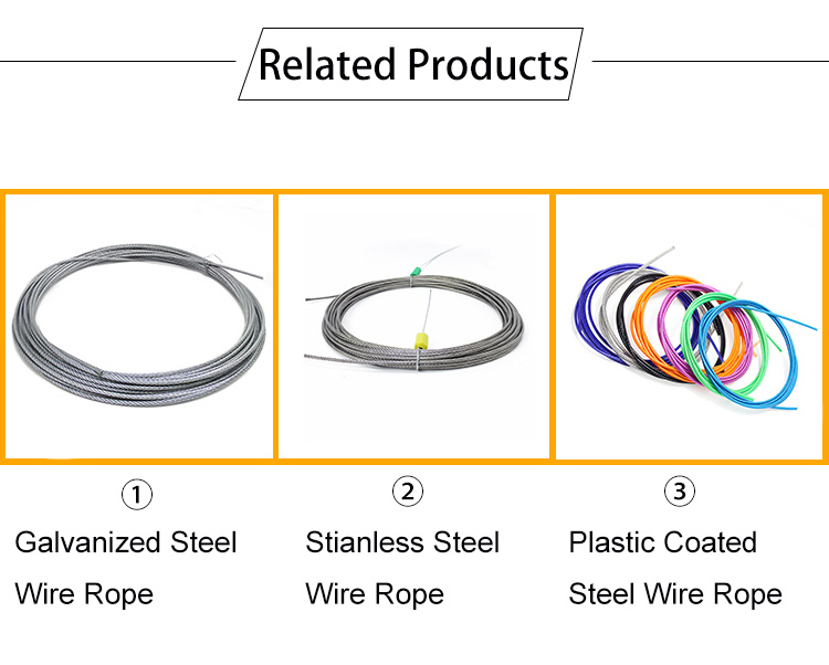 Galvanized Steel Wire Rope 7*7 Wire Ropes Sling