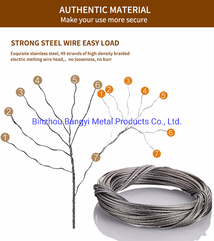 Stainless Steel 316 7X7 Cable Wire Rope