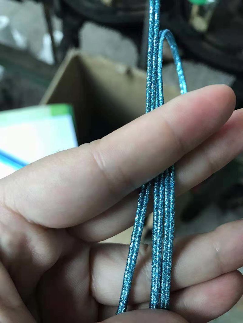China Supplier 3mm Soutache Polyester Metallic Cord