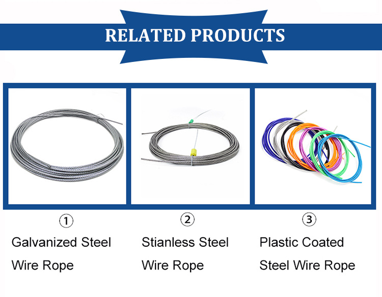 1770 1860MPa High Quality 3mm 5mm 7*7 Stainless Steel Wire Rope