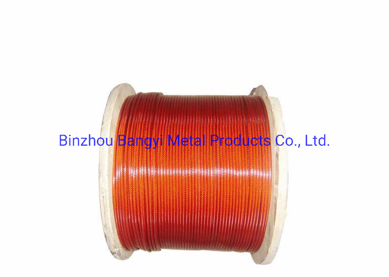 Plastic Color Coated Middle Carbon Steel Wire Rope