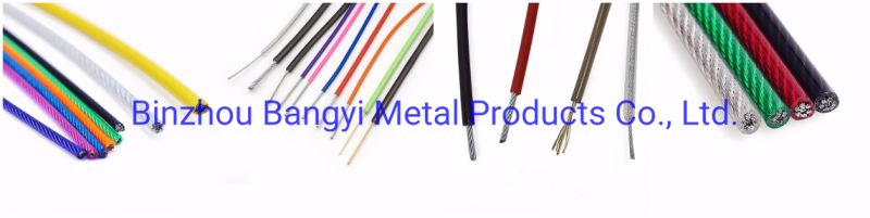 Color PVC Coating Wire Rope Plastic Coated Steel Cable