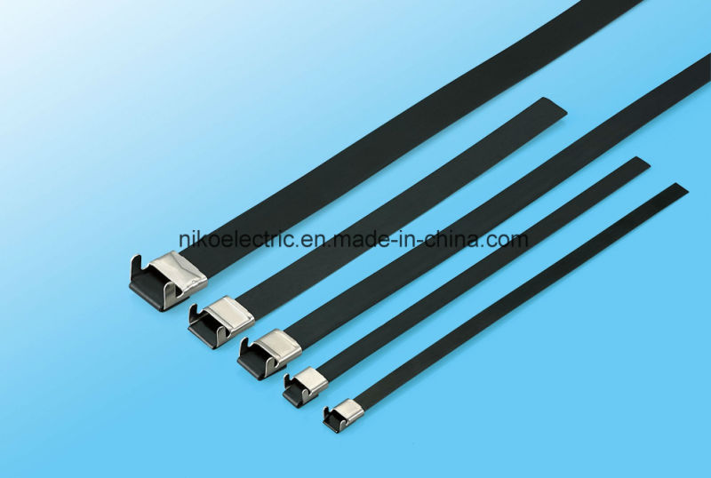 PVC Coated Wing Lock Type Stainless Steel Cable Ties