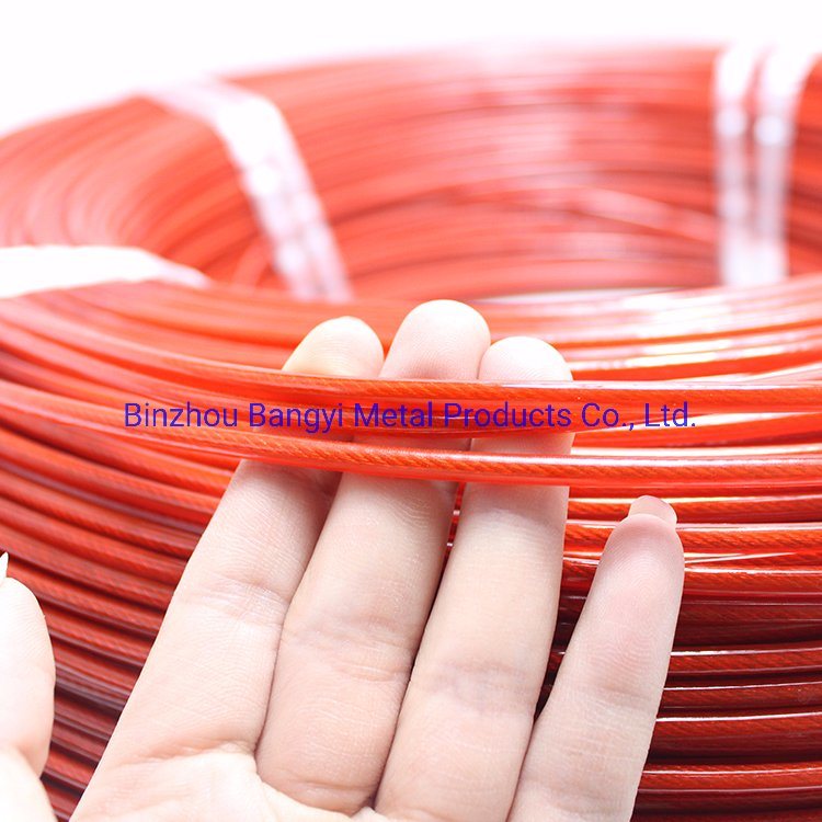 7X7 PVC /PE Plastic Coated Steel Wire Rope