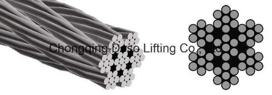 PVC Coated 6*7/7*7 Steel Wire Rope