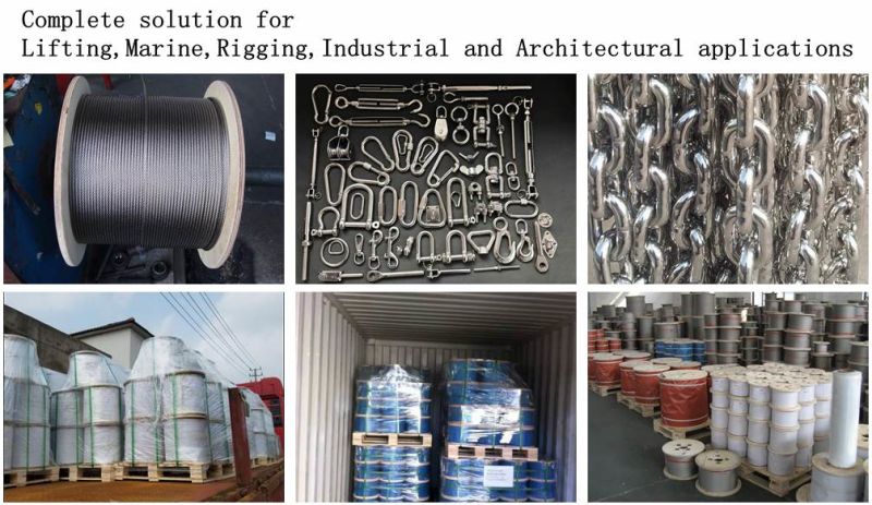 1X19 Fiber Core or Steel Core Stainless Steel Wire Rope