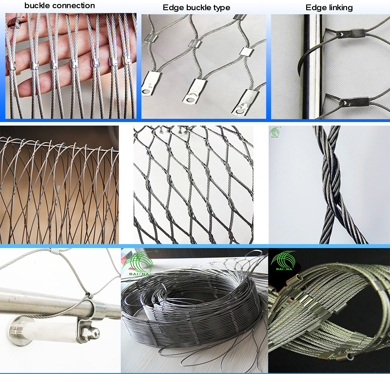 Knitted Stainless Steel Wire Mesh Rope Flexible 7X7 Stainless Steel Wire Rope Mesh