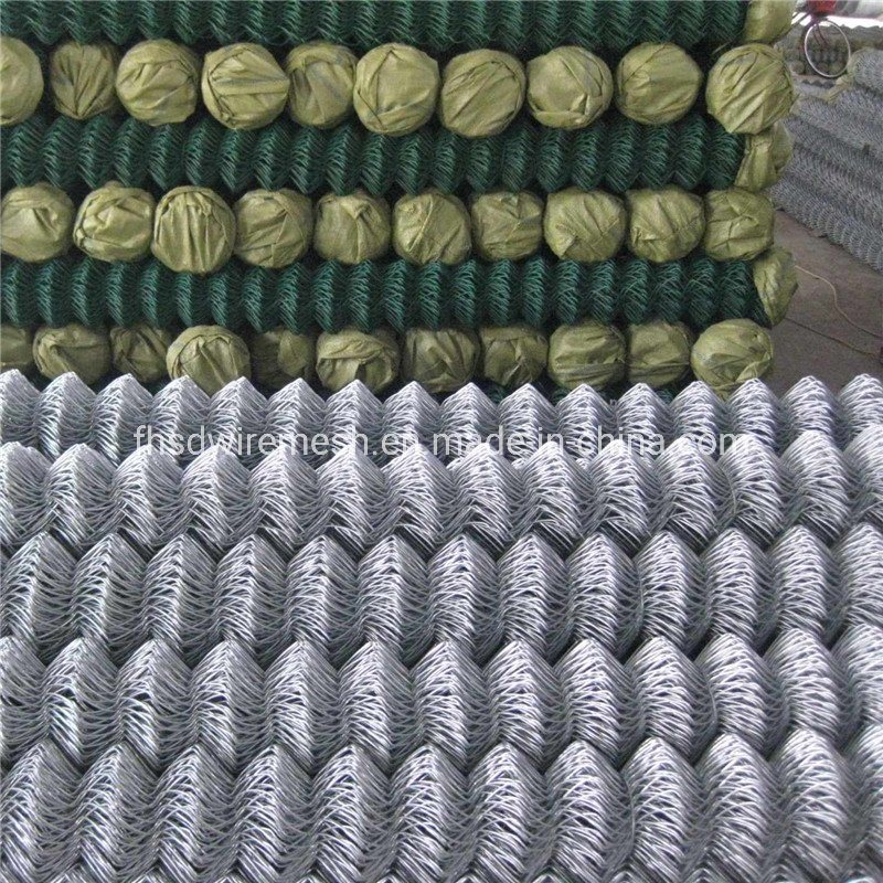 PVC Coated Chain Link Fence Diamond Wire Fence