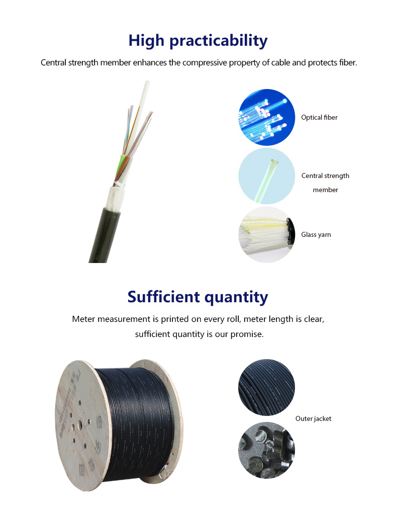 Single Mode Aramid Yarn Non-Metallic Fiber Optic Cable