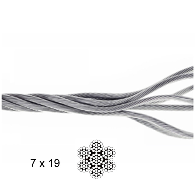 7*19 Stainless Steel Wire Rope Marine Steel Cable