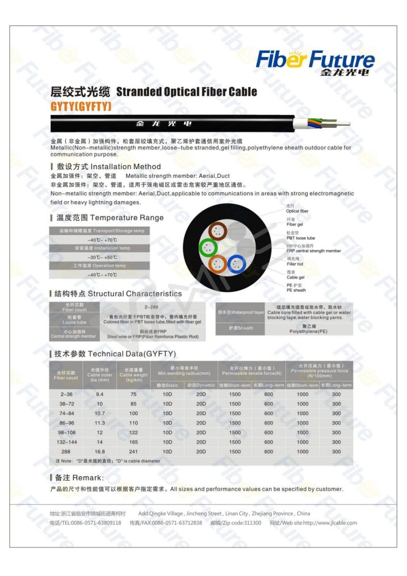 High Quality Non Metallic Fiber Cable Aerial Fiber Cable