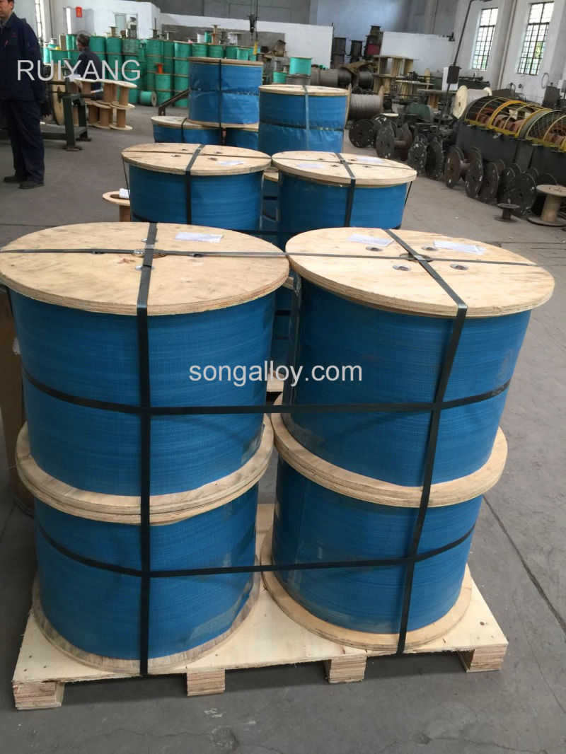 China Stainless Steel Wire Rope in Stainless Steel 304-19*7 En12385-4