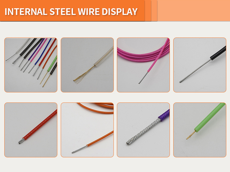 Plastic Coated Steel Wire Rope Colorful Cable
