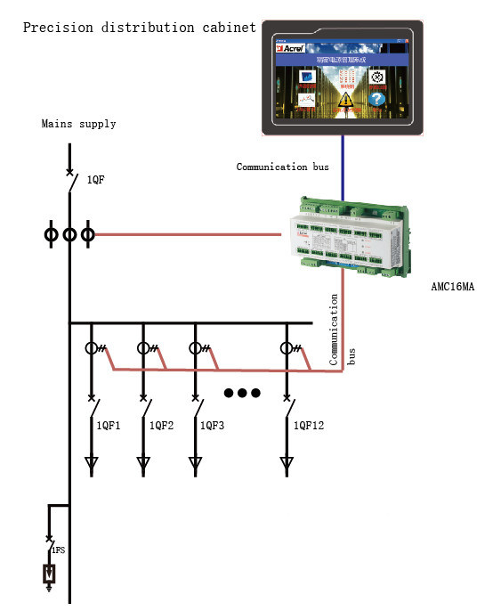 Acrel Amc16mA Data Center Multi-Channel Multi-Channel Multi Circuit Energy Meter with RS485