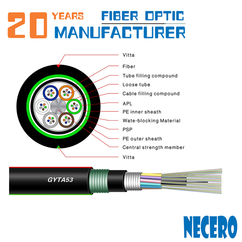 OFC Cable Gyfta53 (Stranded Loose Tube Non-metallic Strength Member Armored Cable)