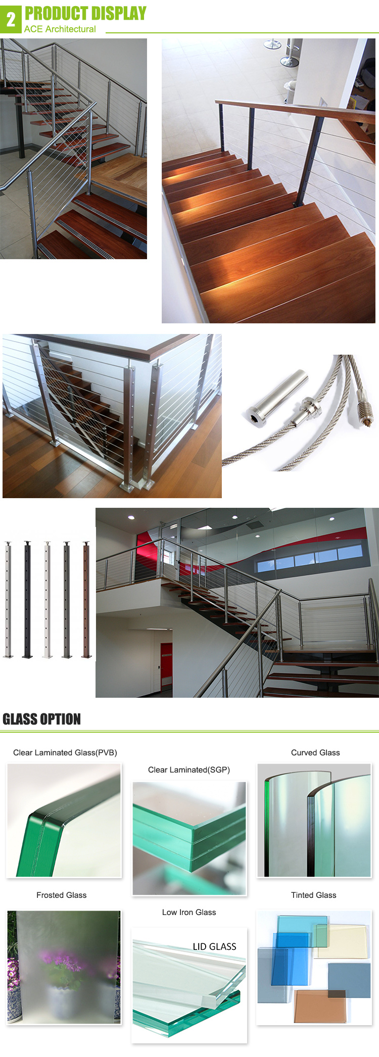 Stainless Steel Square Pipe Railing Design with Stainless Steel Cable Balcony Cable Balustrade Decking Cable Balustrade