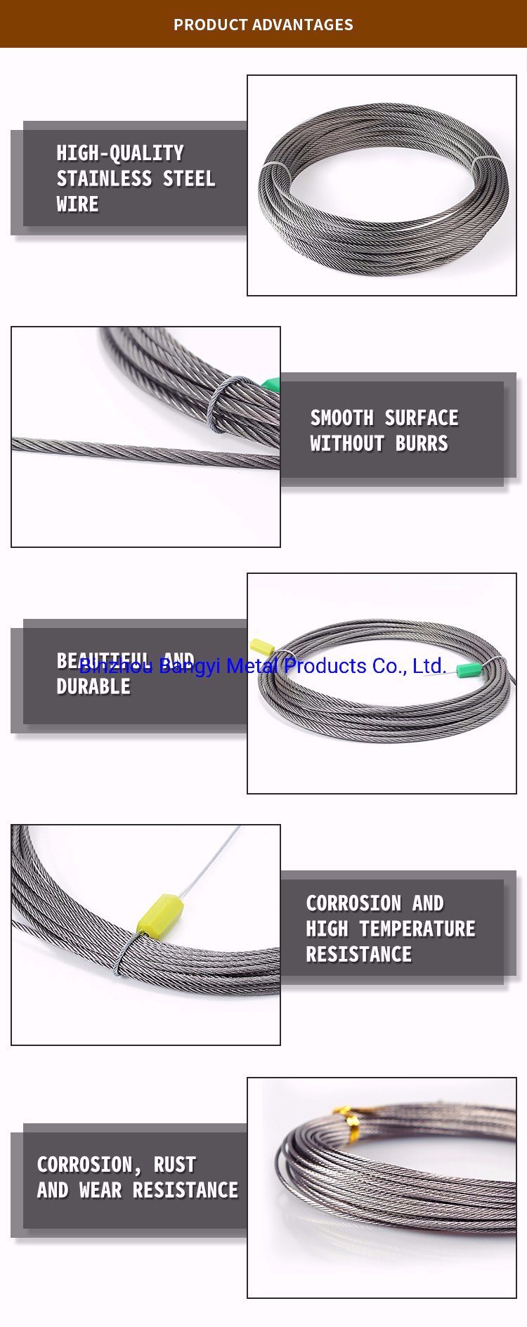 Metal Stainless Steel/Steel Wire Rope