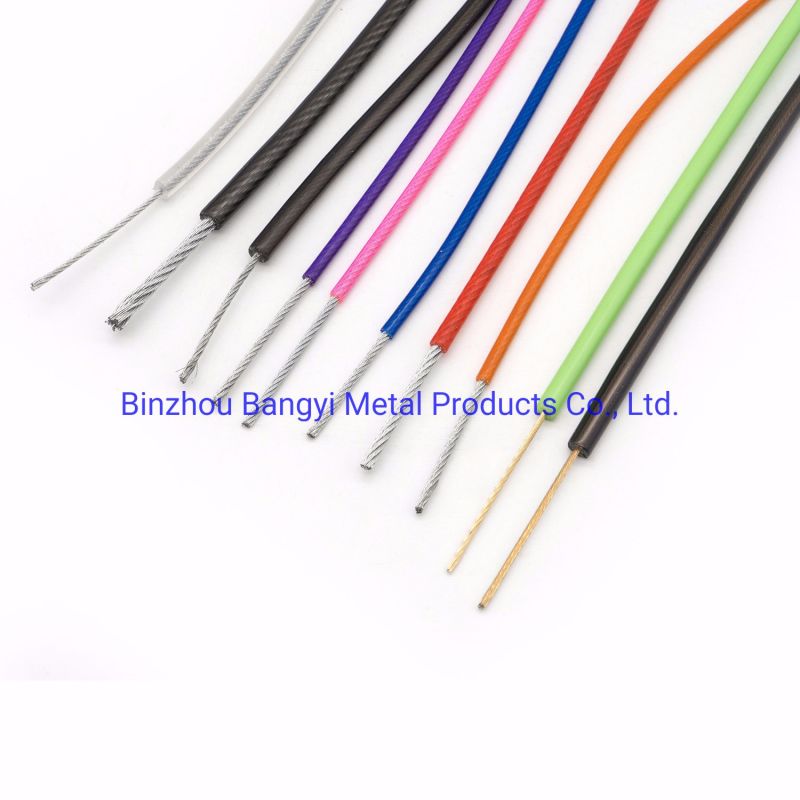 Professional Manufacturer PVC/PU Plastic Coated Steel Cable Wire Rope