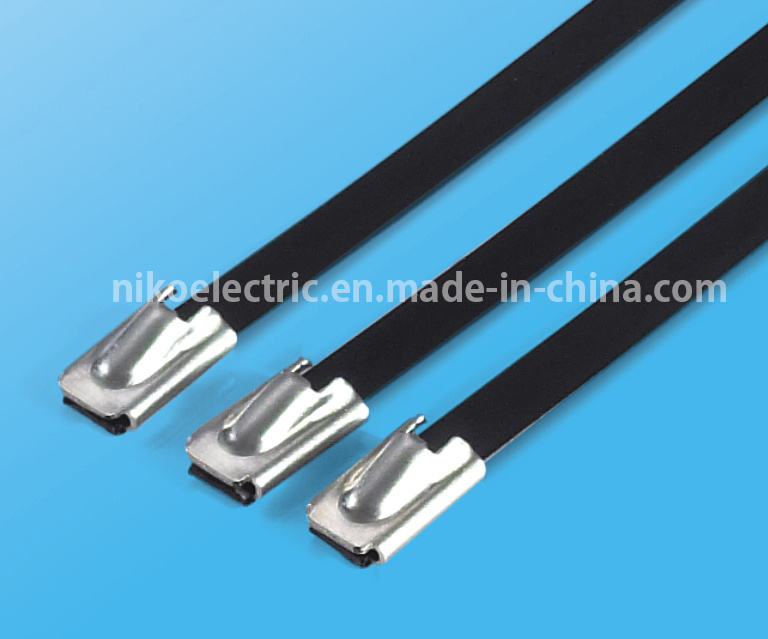 Epoxy Coated Ss Cable Ties Self-Lock Cable Clamp