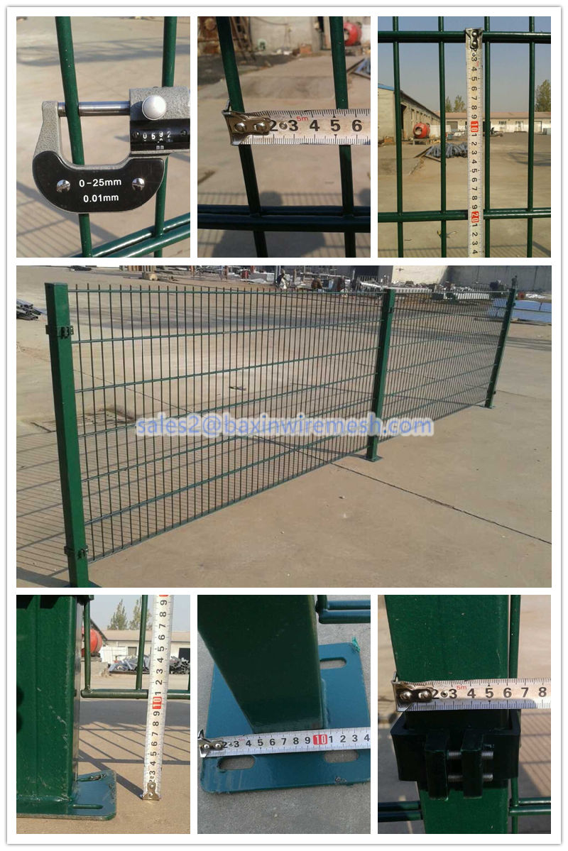 Powder Coated PVC Coated Double Wire Fence with Arched Top