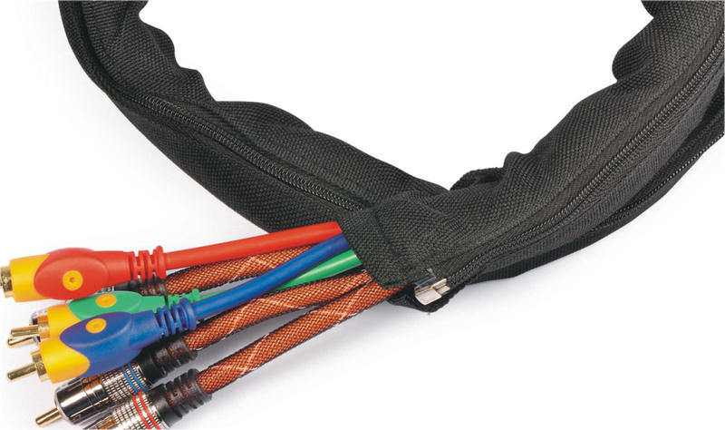 Textile Zipper Cable Sleeve Braided Wrap for Cable Management