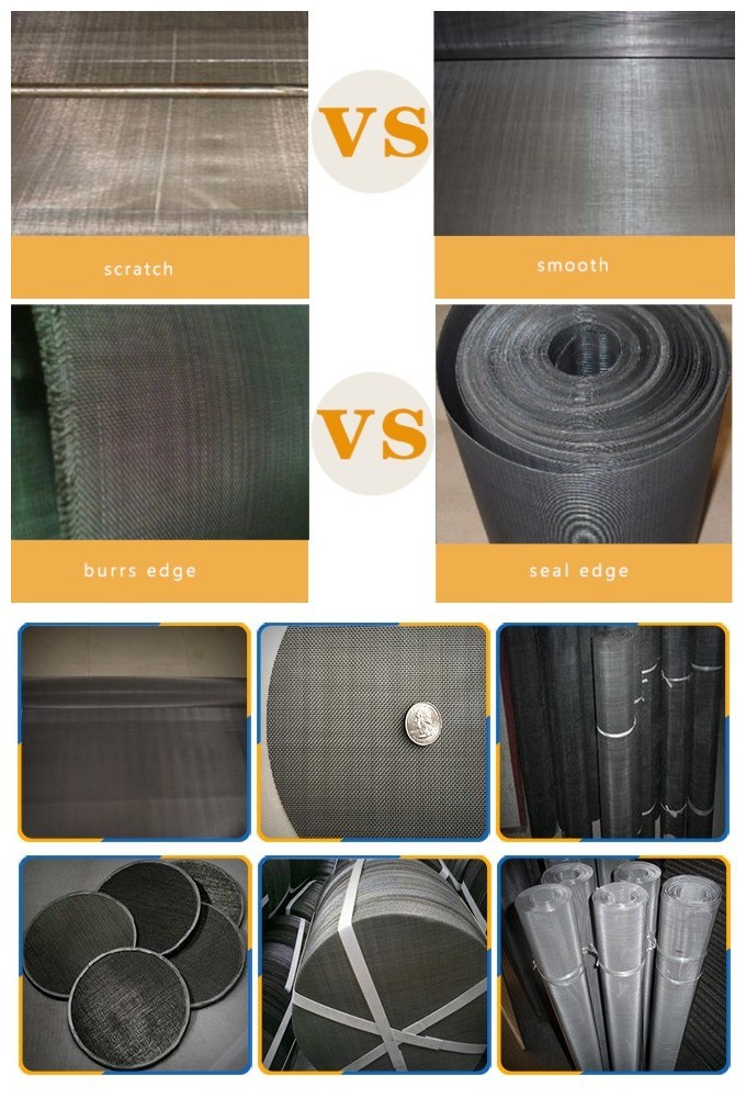 High Carbon Steel Wire Woven Wire Screen Black Wire Mesh