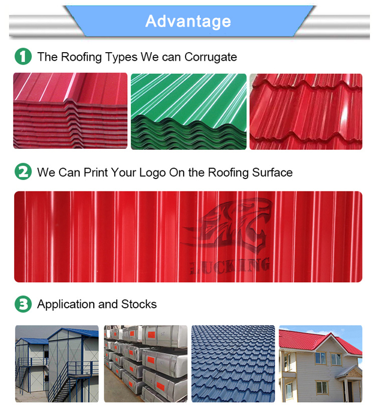 Industrial Purposes Galvanized with Plastic Film PPGI Corrugated Steel Roofing Sheet