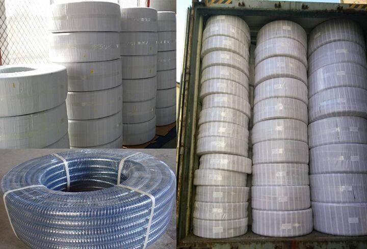 Food Grade PVC Hose with Steel Wire Reinforced and Fiber Braided for Drinking Water, Milk, Beverage