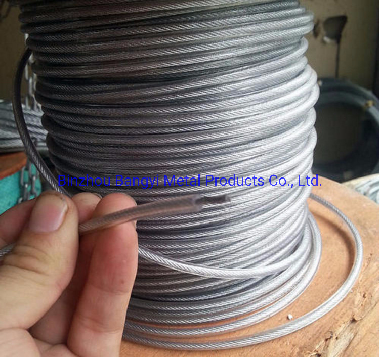 7*7 PVC Coated Steel Wire Rope, Zinc Coated Wire Rope