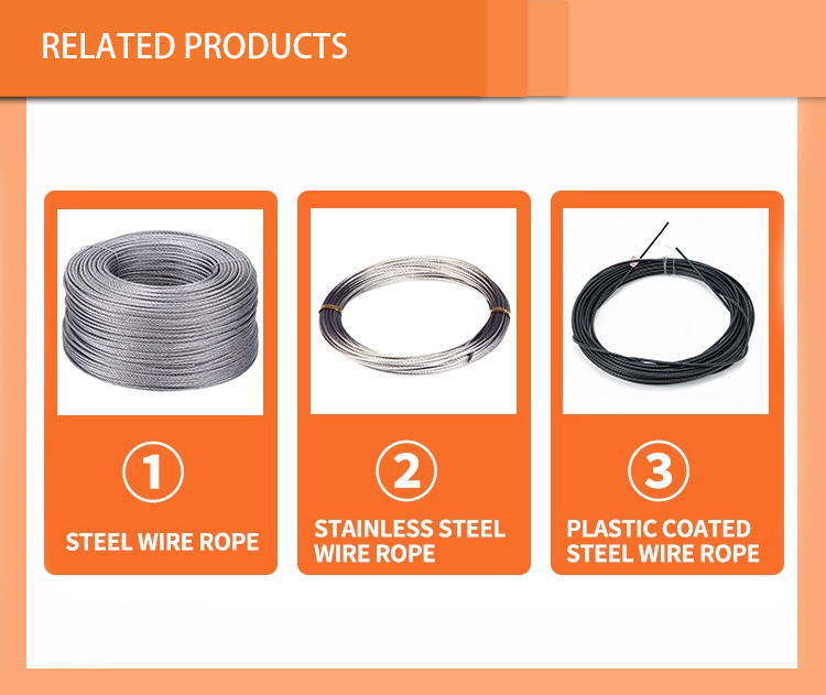 Nylon/PU/PVC Coated Steel Wire Rope 5mm 6mm