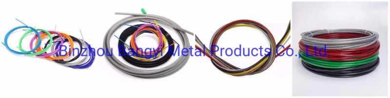 Color PVC Coating Wire Rope Plastic Coated Steel Cable