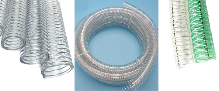 Hi-Elasticity PVC Agricultural Steel Wire Reinforced Hose for Different Tem