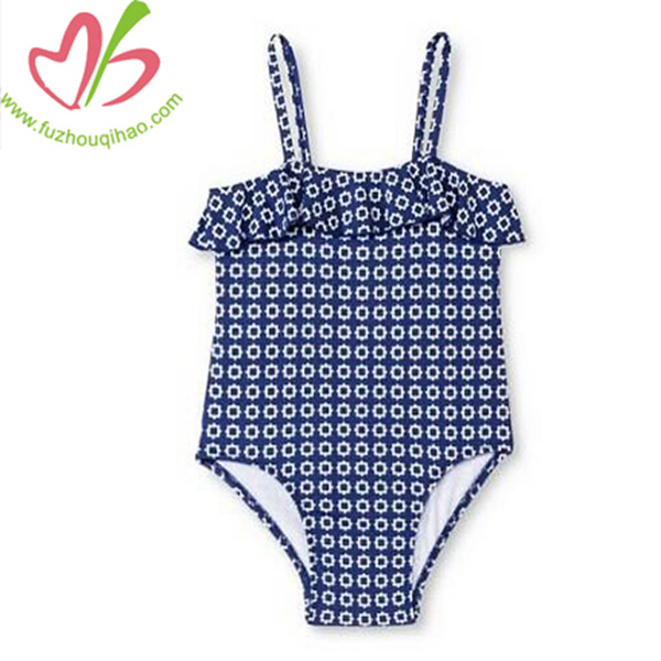 Soft Fabric Quick Dry One Piece Baby Swimsuit for Girls