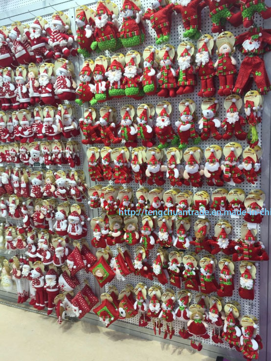 Promotion Gift Christmas Party Santa Claus Ornaments for Tree Decoration