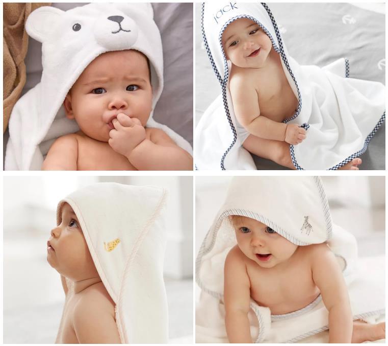 Microfiber Animals Kids Beach Towel Babies Hooded Towel with Bear Head