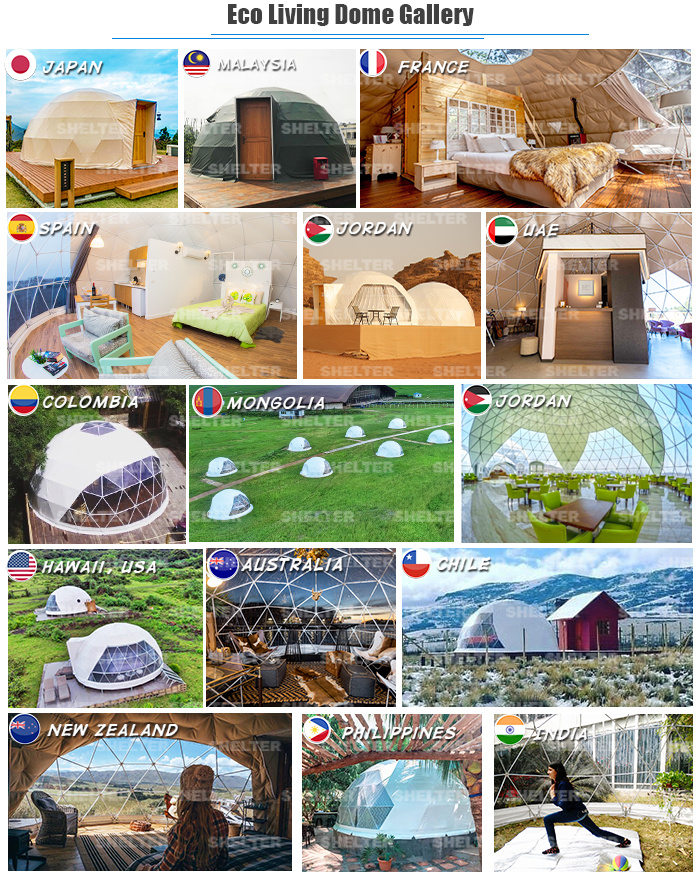 2020 Tourism Hotel Industry Ecodome for Glamping Running Four Seasons