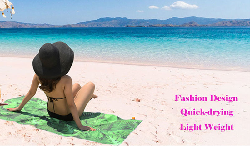 Quick Fast Dry Beach Towel Customized Printing Sand Free Beach Towel