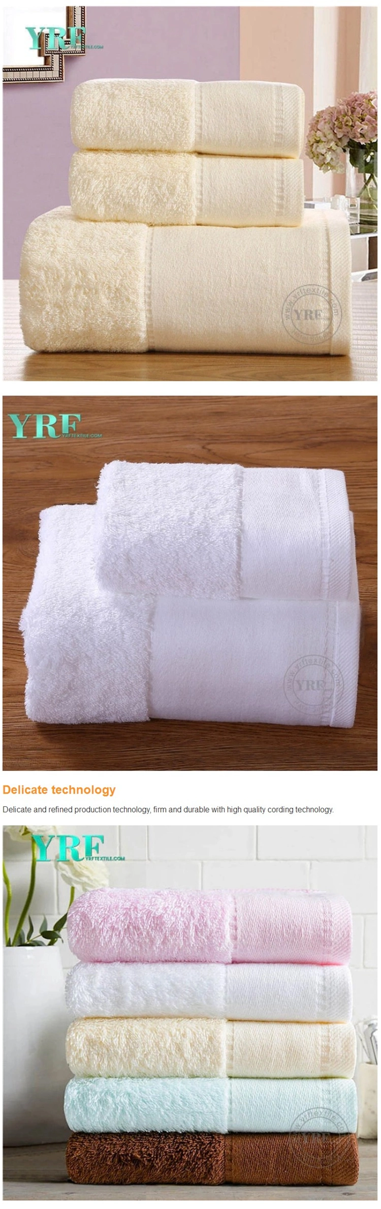 Hotel Supply Luxury Comfortable Bordering Natural Cotton Bath Towel