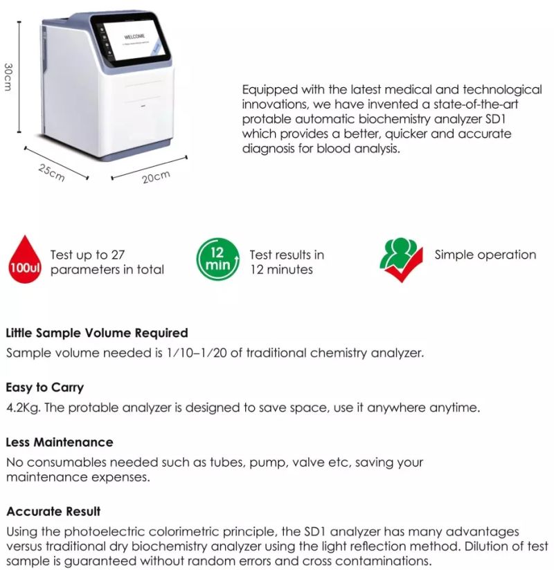 Portable Auto Dry Chemistry Analyzer, Dry Biochemical Analyzer